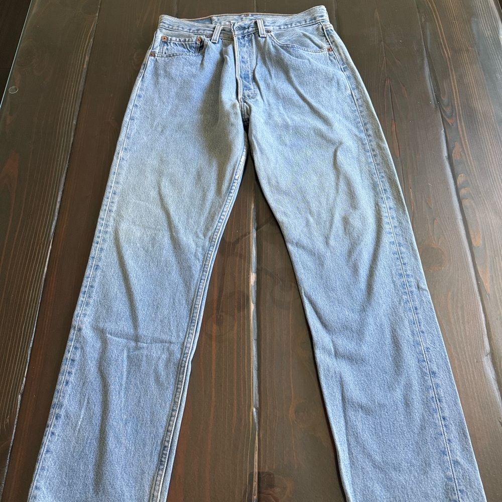 Levi's Men's Light Blue Straight Jeans Vintage 90s
